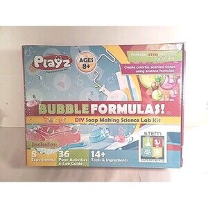 New Sealed Playz Bubble Formulas! DIY Soap Making Science Lab Kit STEM
